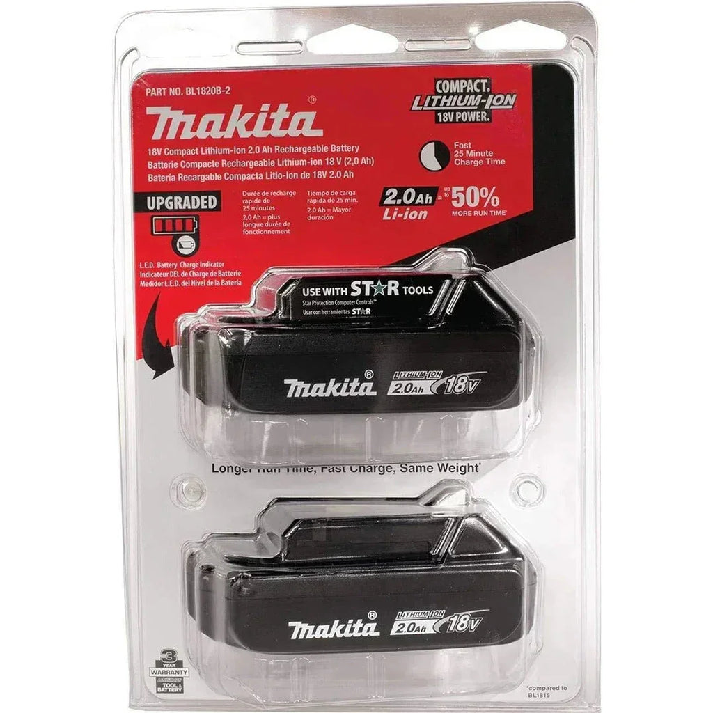 Makita 18V 2.0Ah Battery Combo  2-Pack